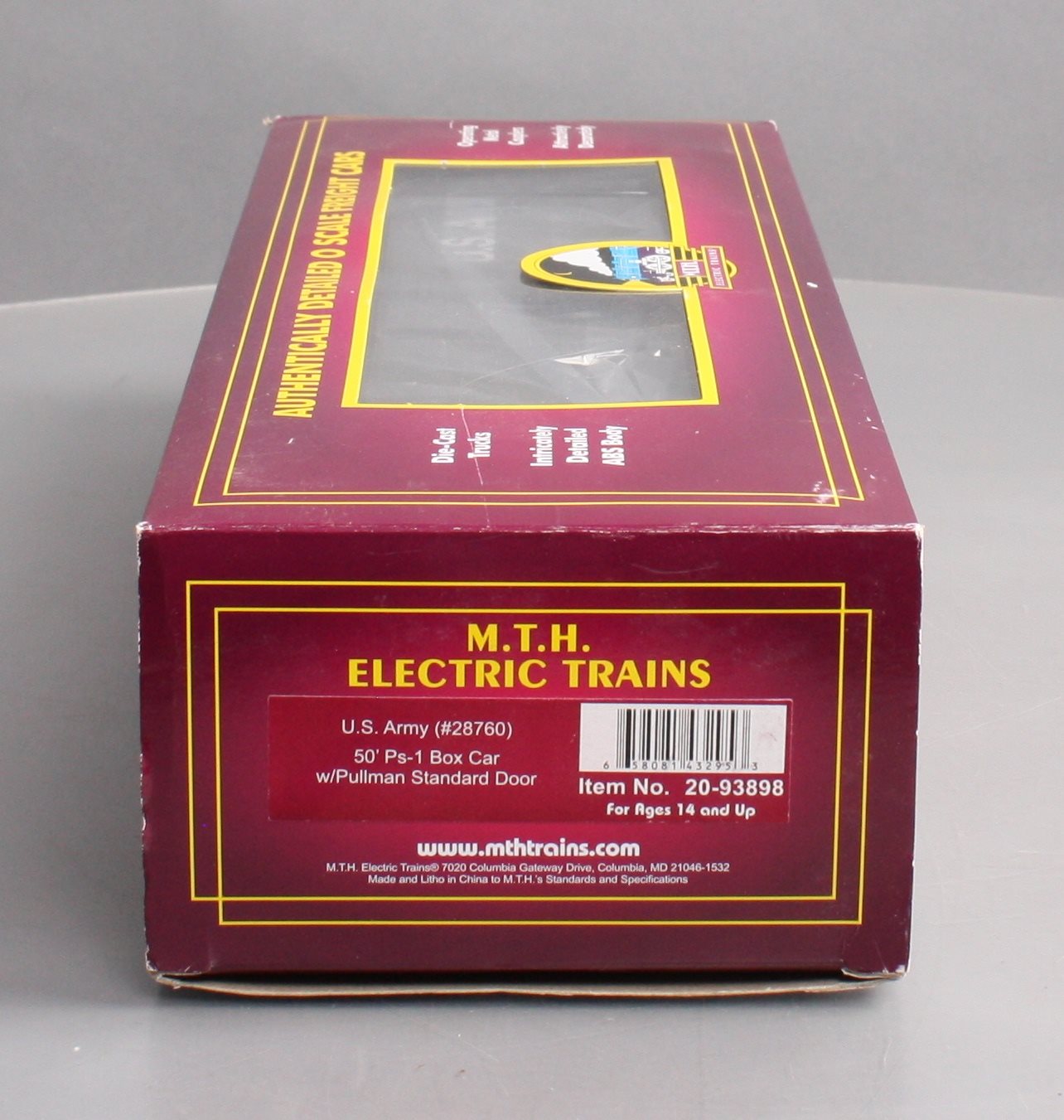 MTH 20-93898 O U.S. Army Premier 50' Ps-1 Box Car w/Pullman Standard Door #28760