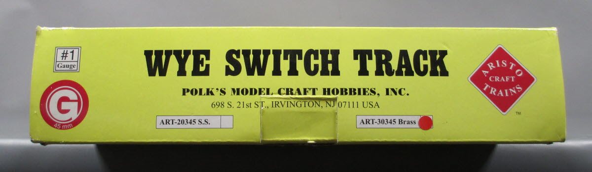 Aristo-Craft 30345 G Gauge #6 Brass Wye Manual Switch Turnout