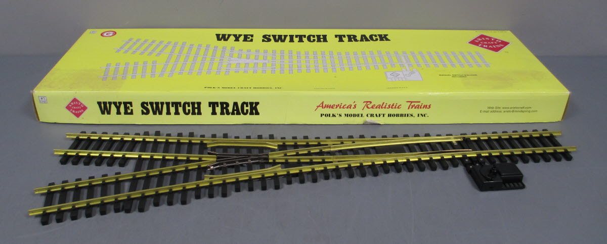 Aristo-Craft 30345 G Gauge #6 Brass Wye Manual Switch Turnout