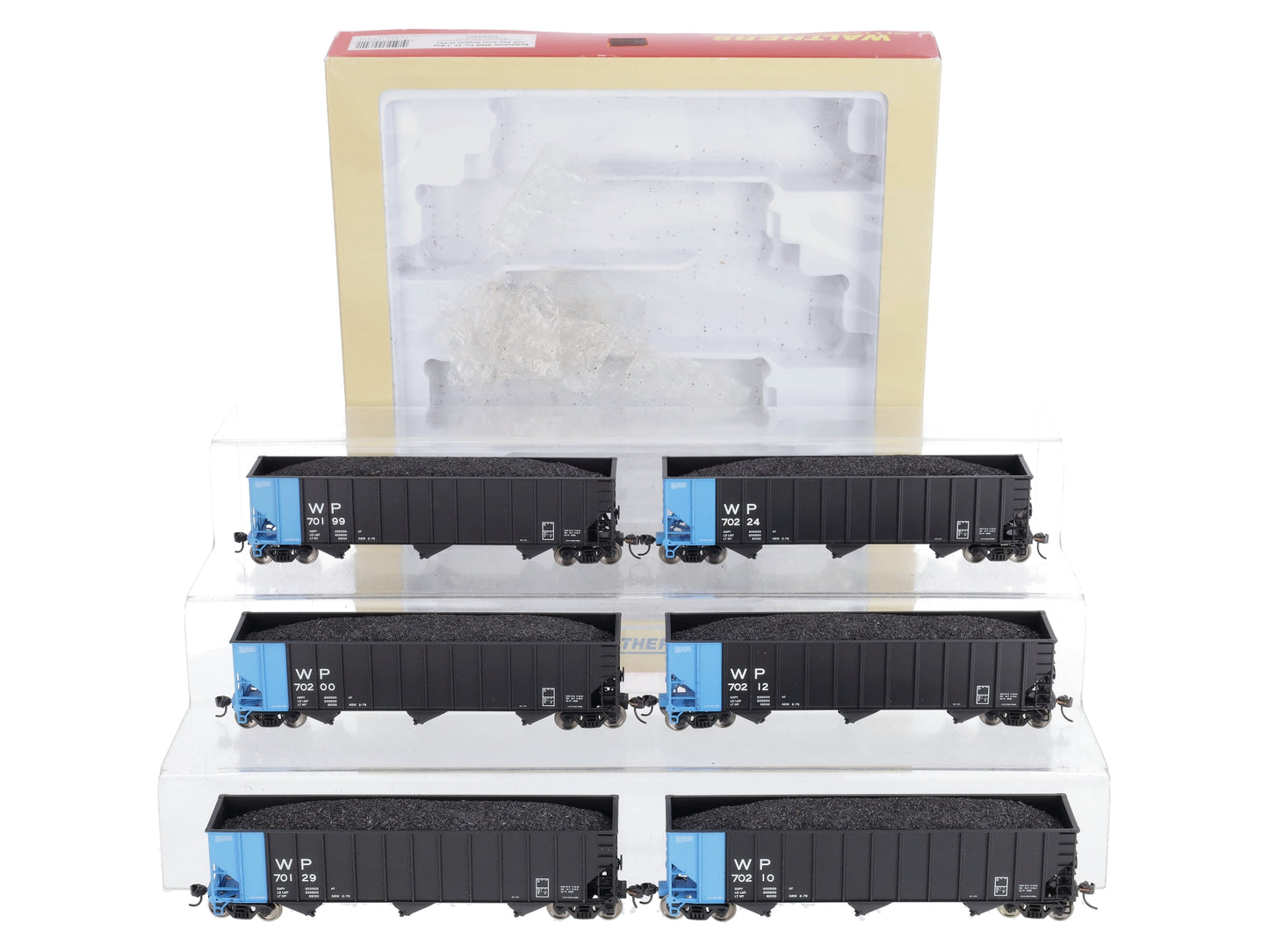 Walthers 910-65403 HO WP Bethlehem 4000cf 3-Bay 100 Ton Coal Hopper (Pack of 6)