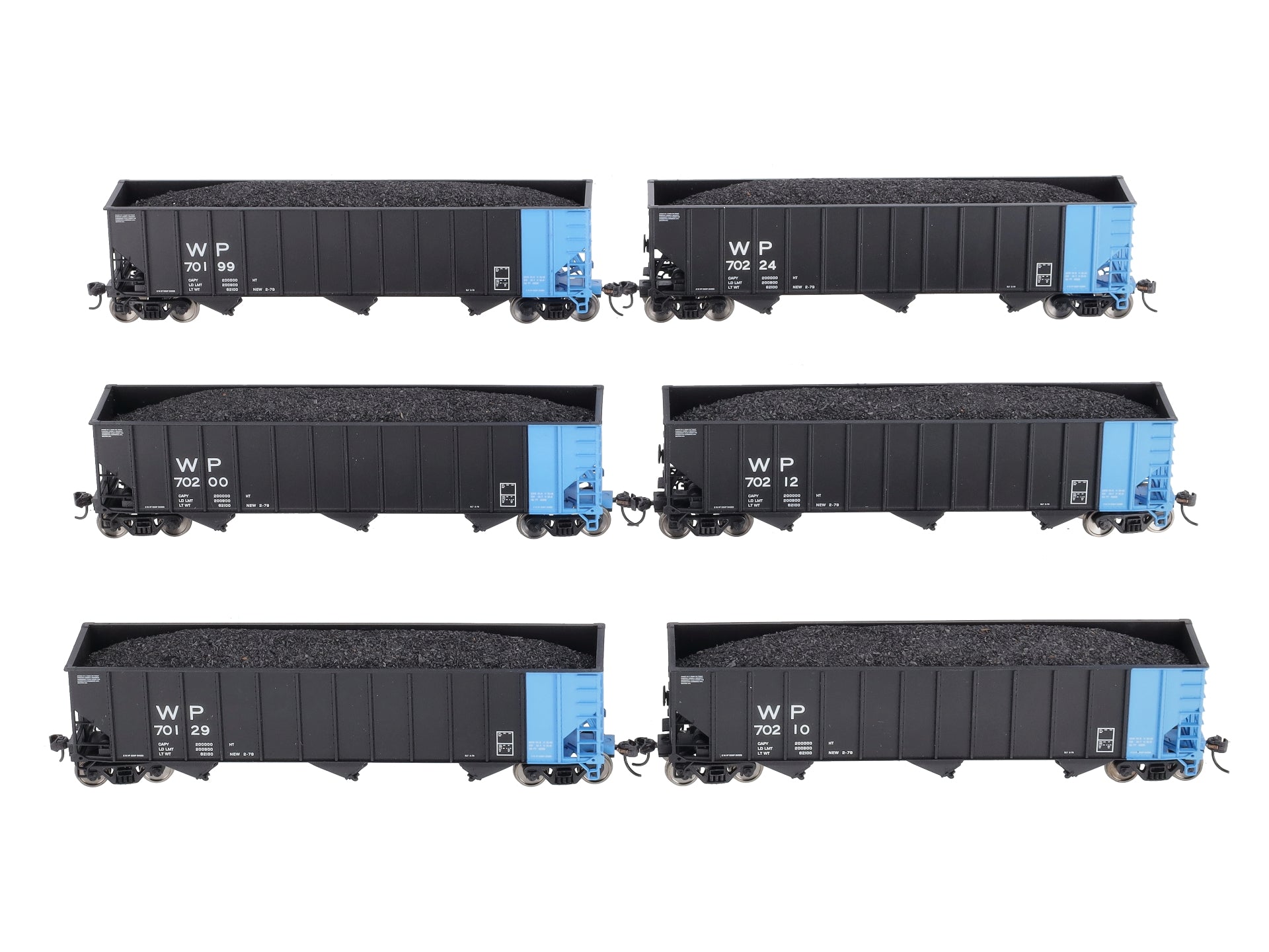 Walthers 910-65403 HO WP Bethlehem 4000cf 3-Bay 100 Ton Coal