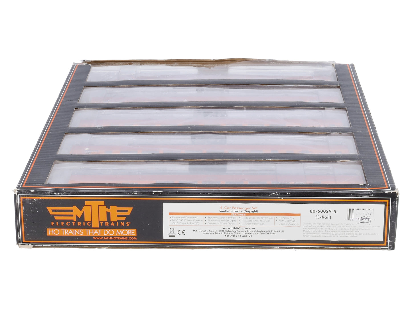 MTH 80-60029-5 HO Southern Pacific 3-Rail Passenger Car Set (Set of 5)