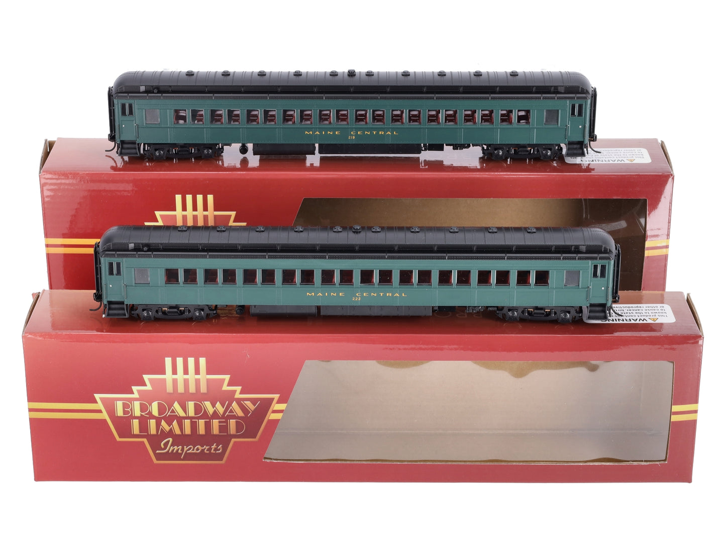 Broadway Limited 6445 HO Maine Central 80' Passenger Coach Set B (Set of 2)