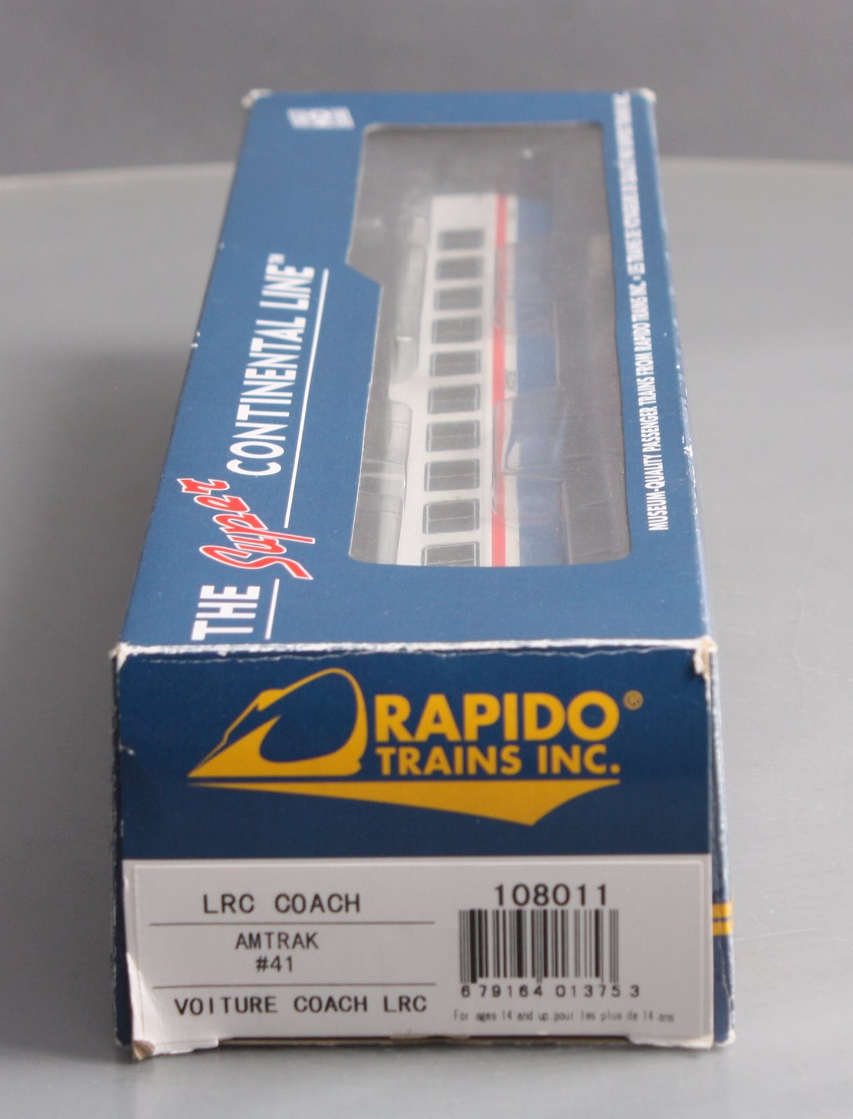 Rapido Trains 108011 HO Scale Amtrak Super Continental Line LRC Coach Car #41