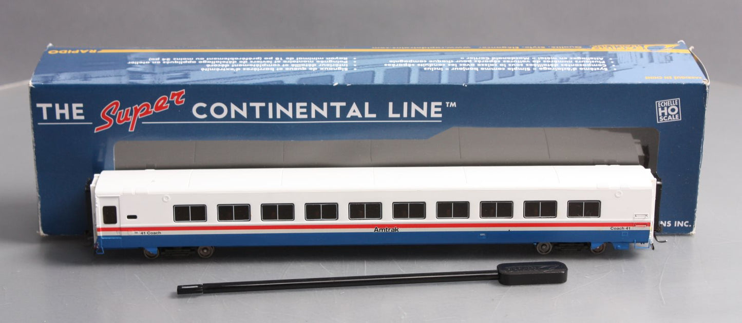 Rapido Trains 108011 HO Scale Amtrak Super Continental Line LRC Coach Car #41