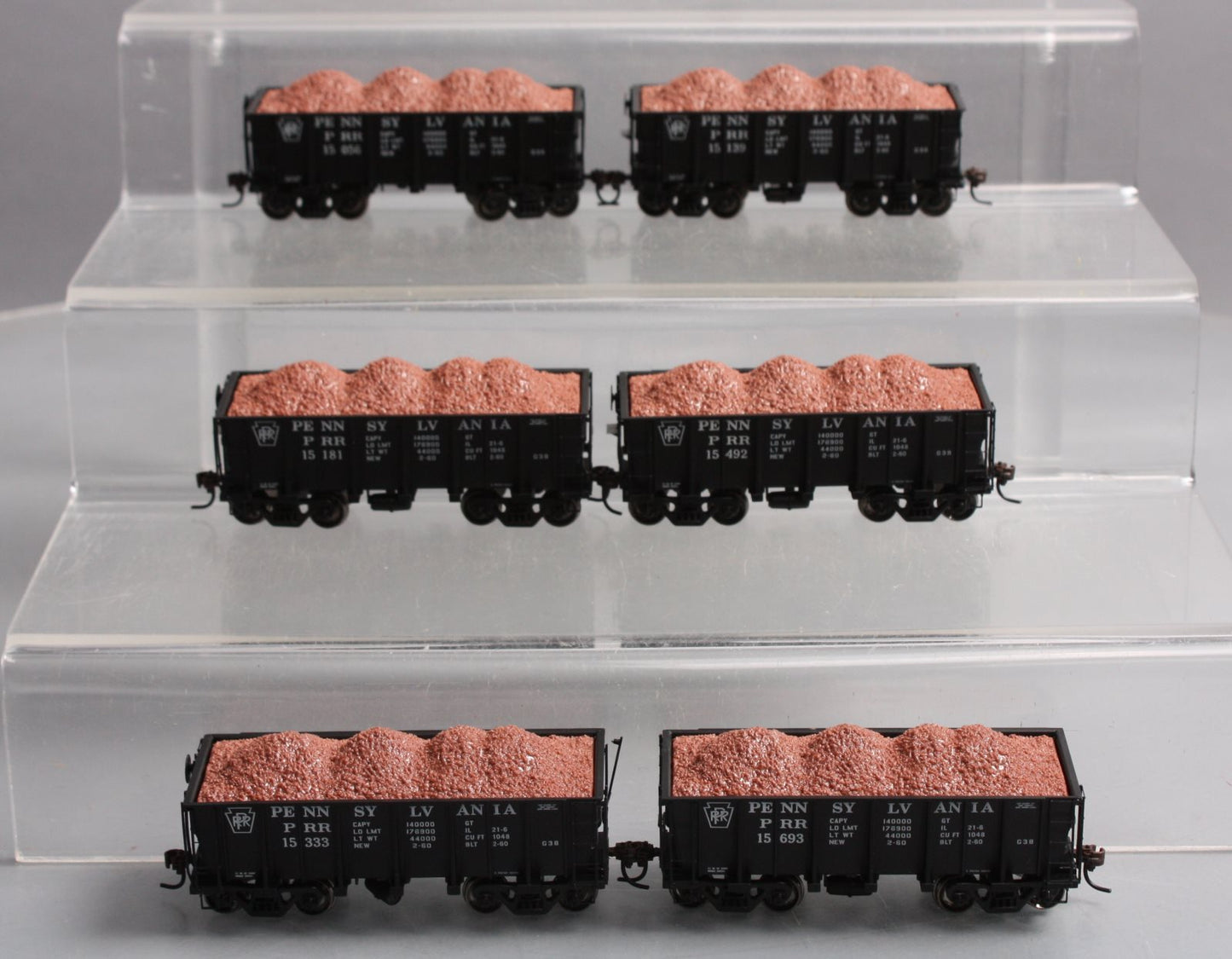 Athearn 97661 HO Scale Pennsylvania 26' Low-Side Ore Car 6-Pack
