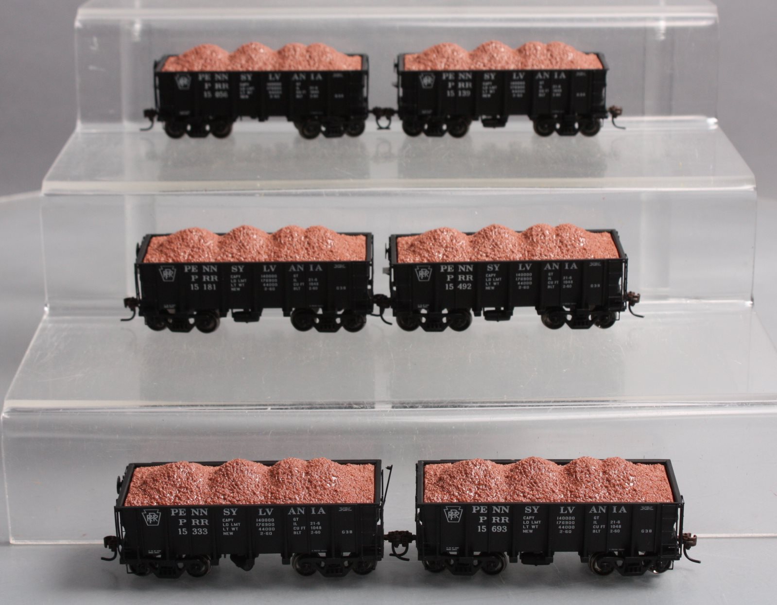 Athearn 97661 HO Scale Pennsylvania 26' Low-Side Ore Car 6-Pack