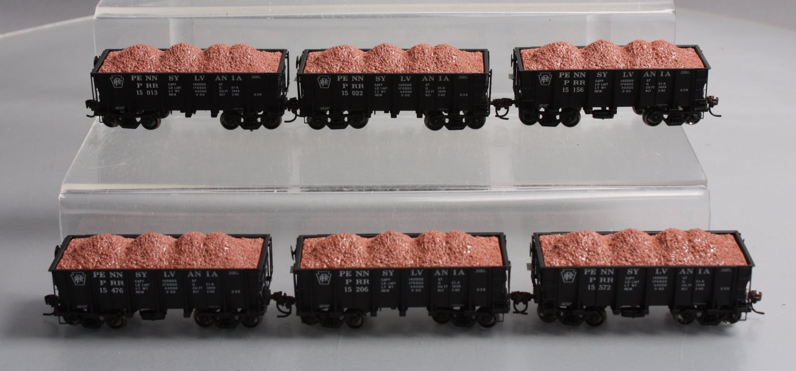 Athearn 97660 HO Scale Pennsylvania 26' Low-Side Ore Cars (Set of 6)