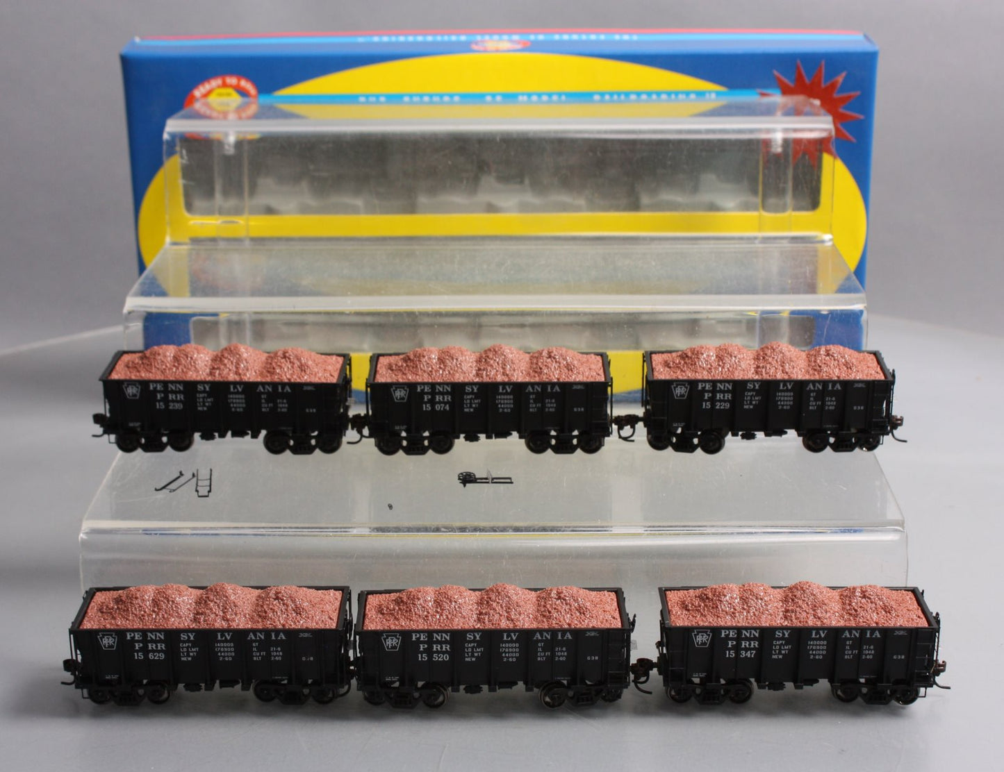 Athearn 97662 HO Scale Pennsylvania 26' Low-Side Ore Cars (Set of 6)