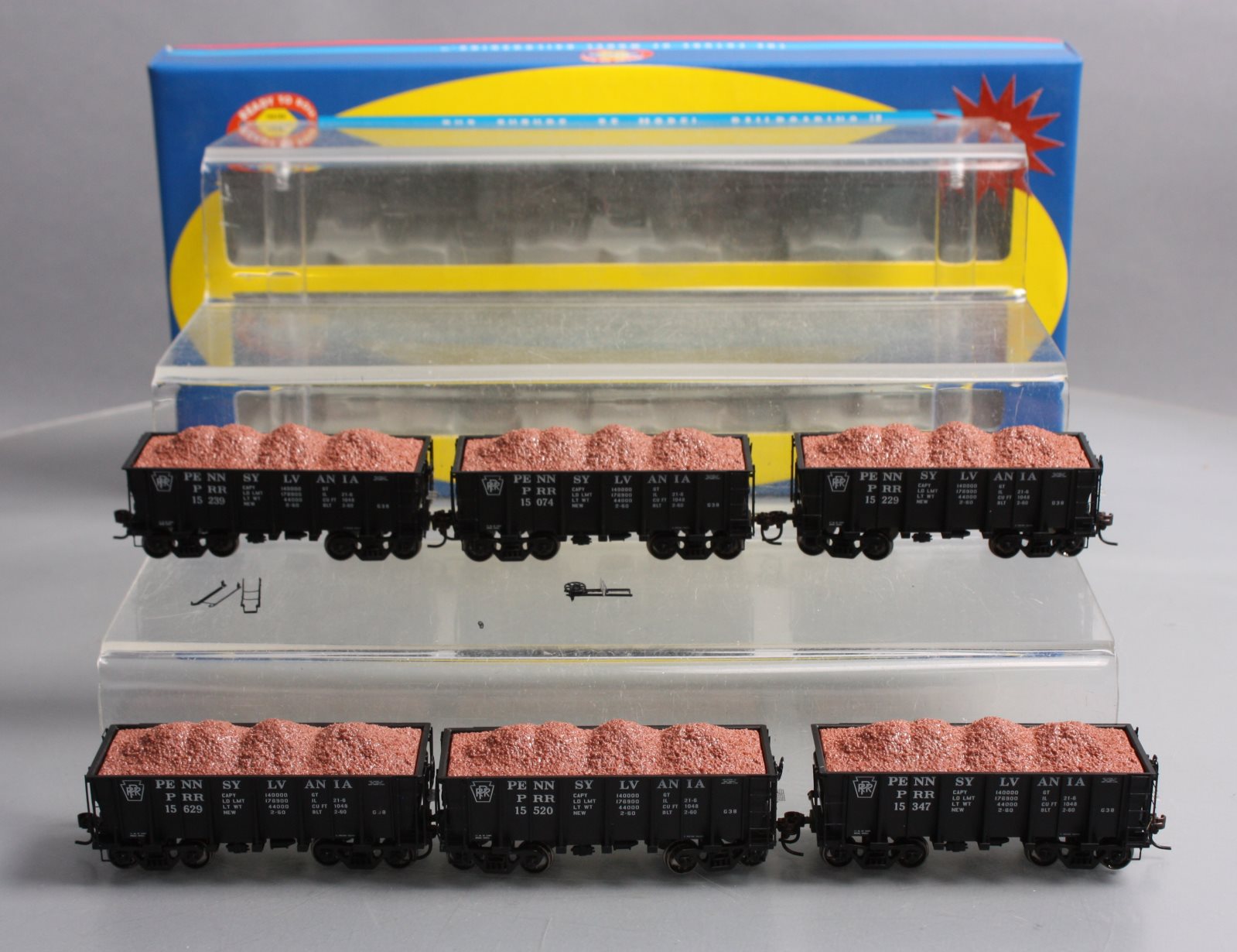 Athearn 97662 HO Scale Pennsylvania 26' Low-Side Ore Cars (Set of 6)