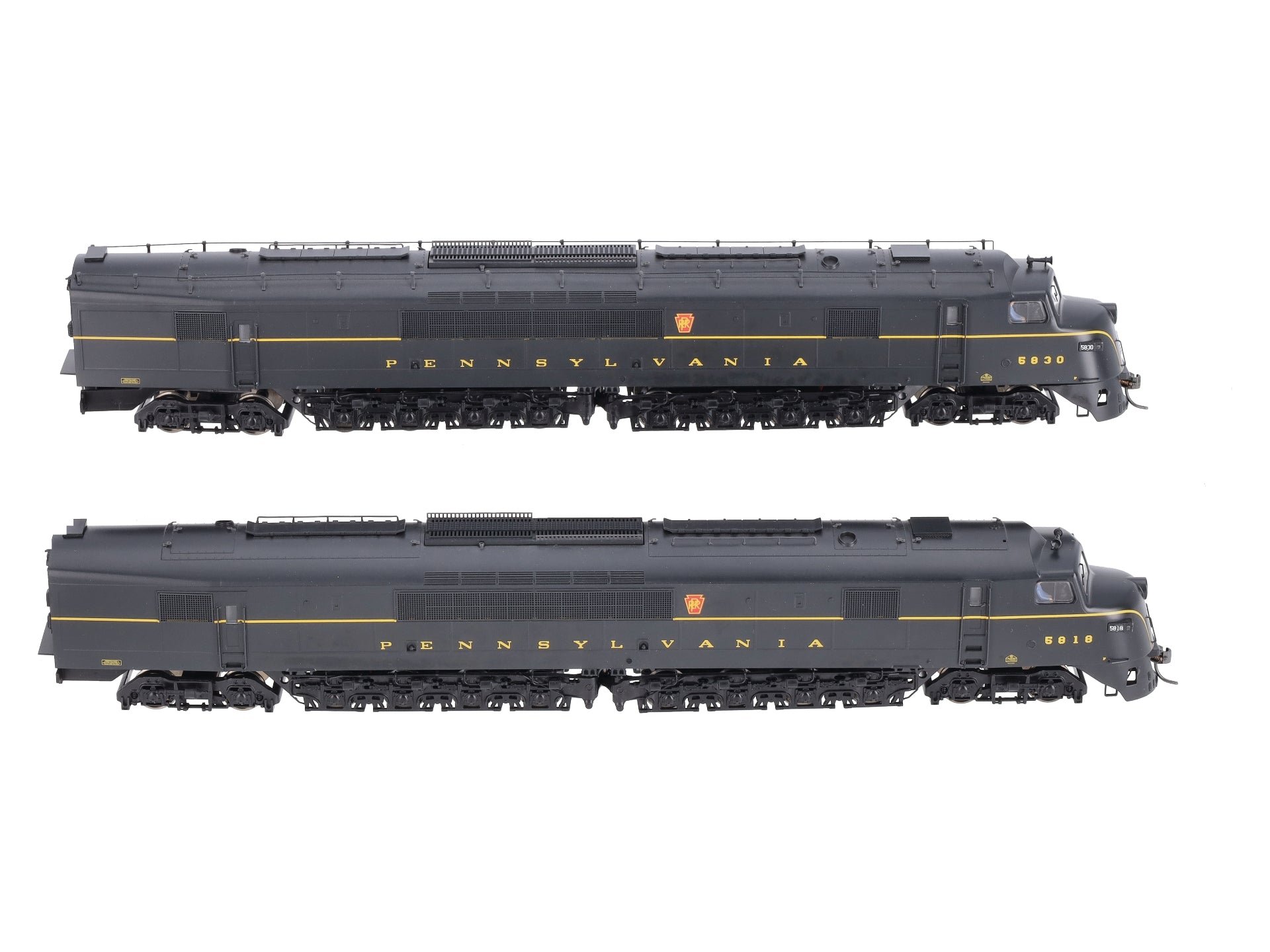 Broadway Limited 2092 HO PRR Baldwin Centipede Diesel AA Set #5830/5818 w/ DCC