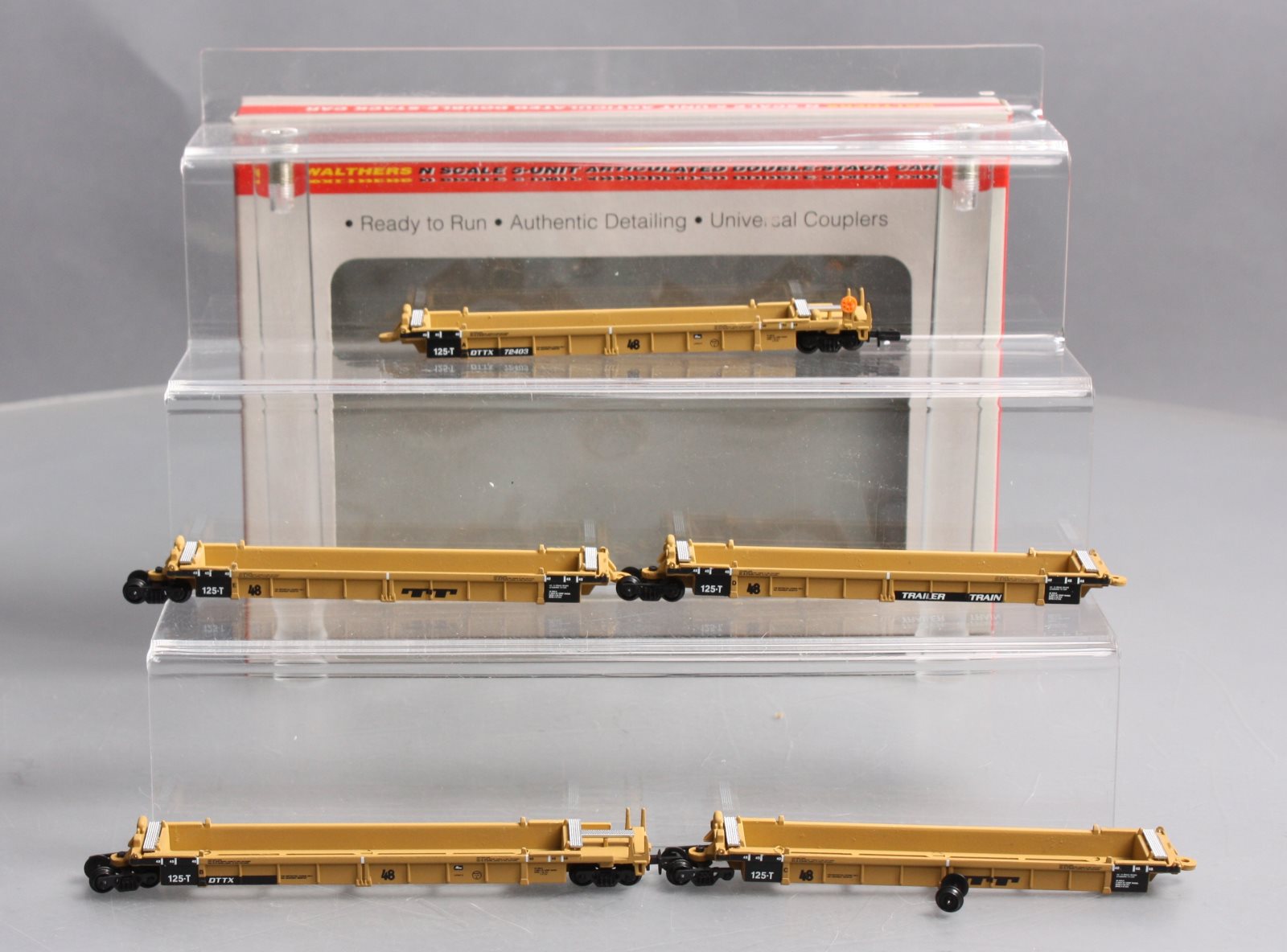 【2024新春福袋】 Thrall N 932-8109 Walthers 5-Unit Stack Double Articulated 外国車輌
