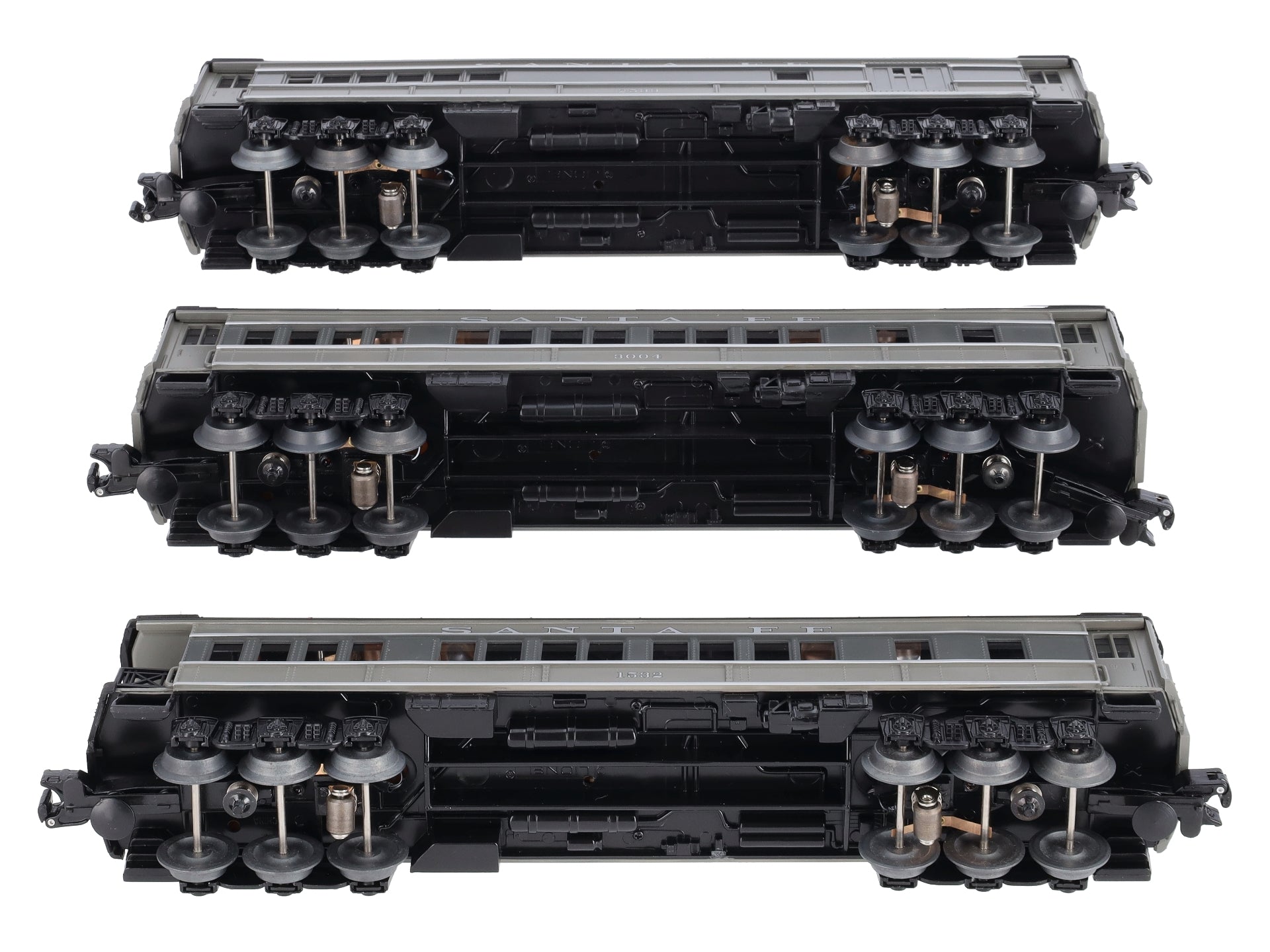 Lionel 6-81739 O Santa Fe Madison Combo, Coach, Observation Cars - 3-Pack