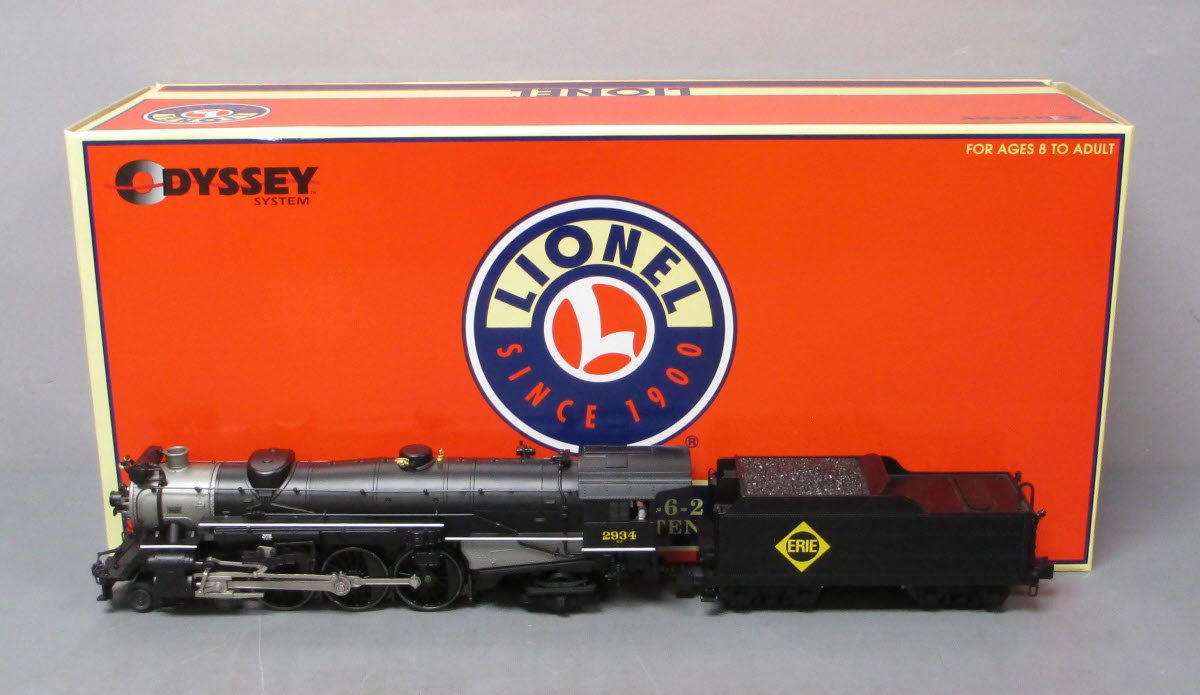 Lionel 6-28067 O Gauge Erie 4-6-2 Steam Engine & Tender #2934 with TMCC