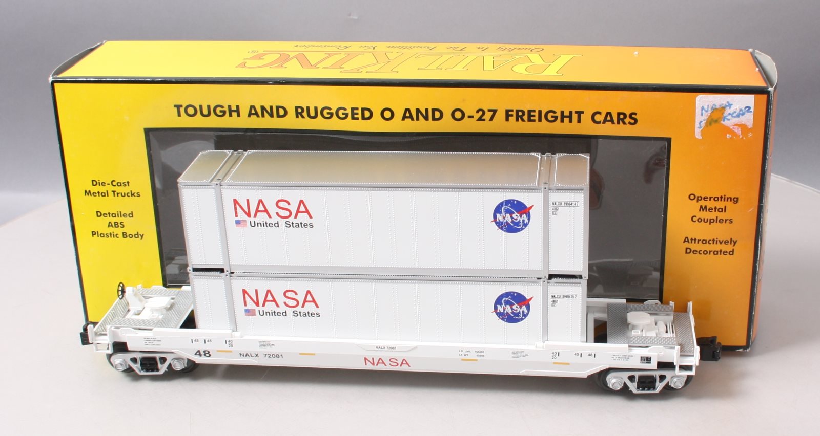 MTH 30-76433 O NASA Husky Stack Car