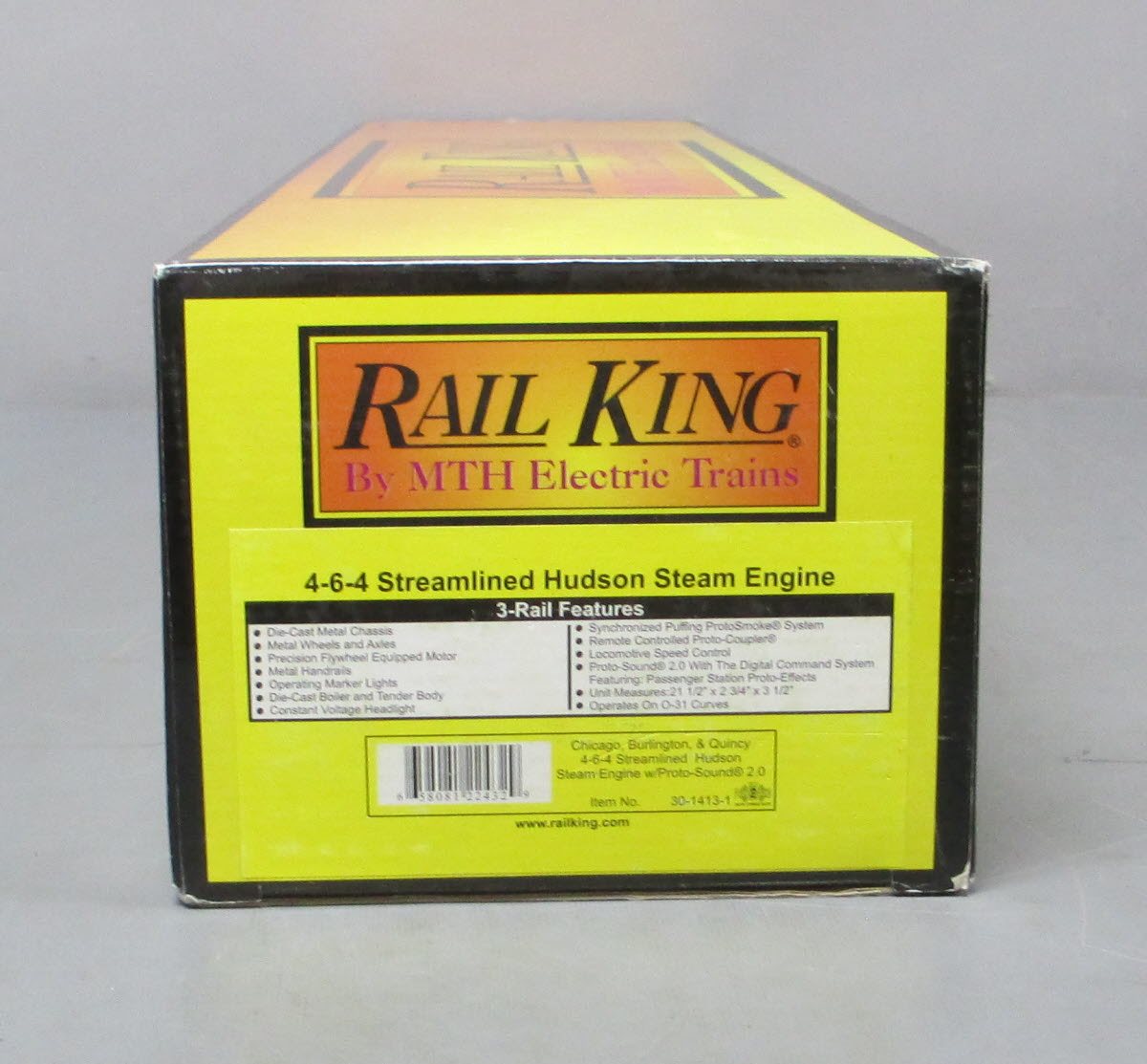 MTH 30-1413-1 CB&Q 4-6-4 Streamlined Hudson Steam w/PS2