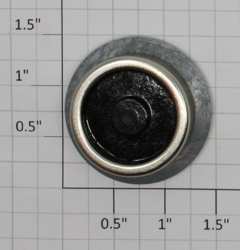 American Flyer 4696-1 Nickel Black Spoke Trailing Wheel with Nickel Rim