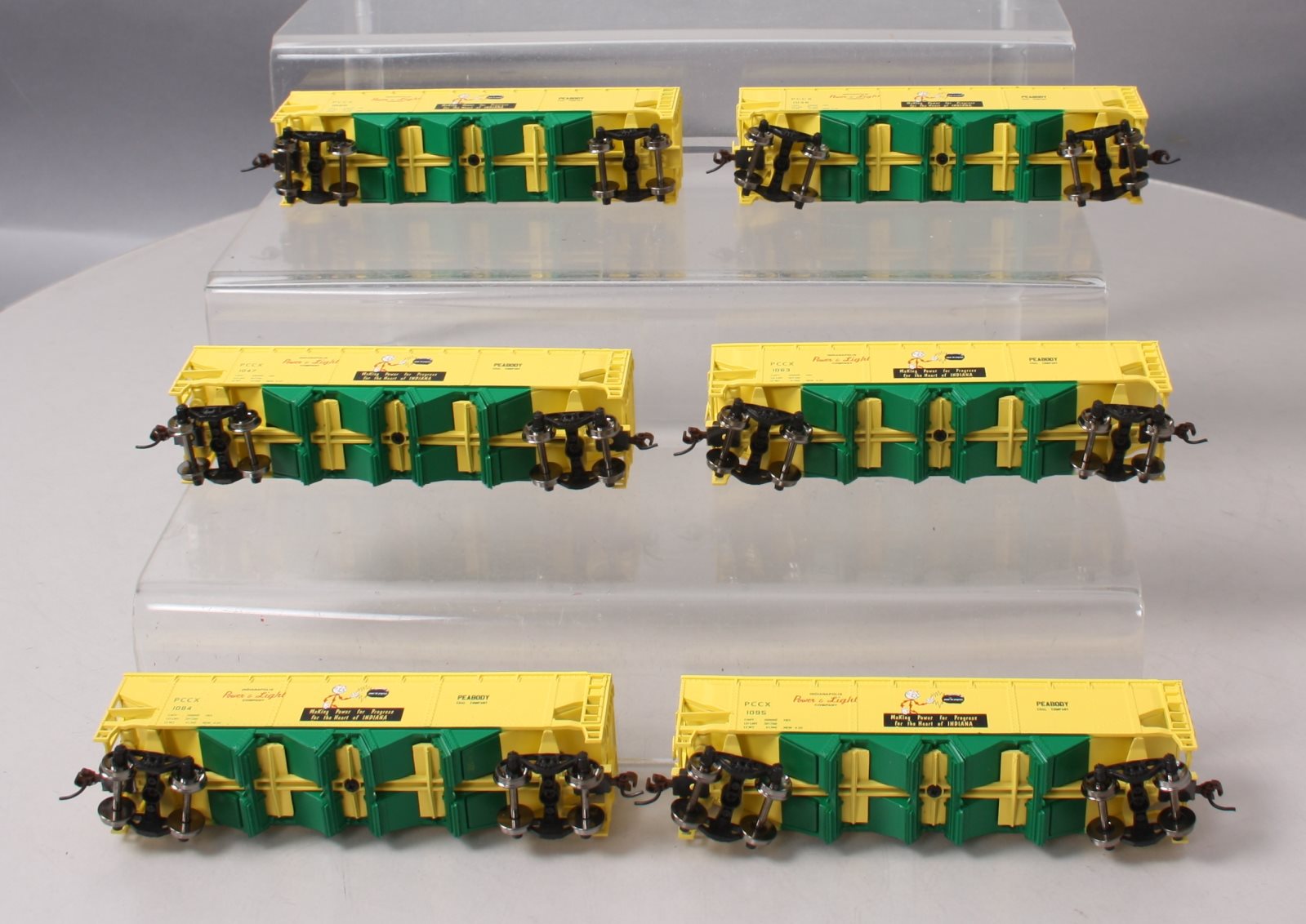 Athearn 72706 HO Scale Peabody RTR 40' 4-Bay Offset Hoppers w/Load (Set of 6)