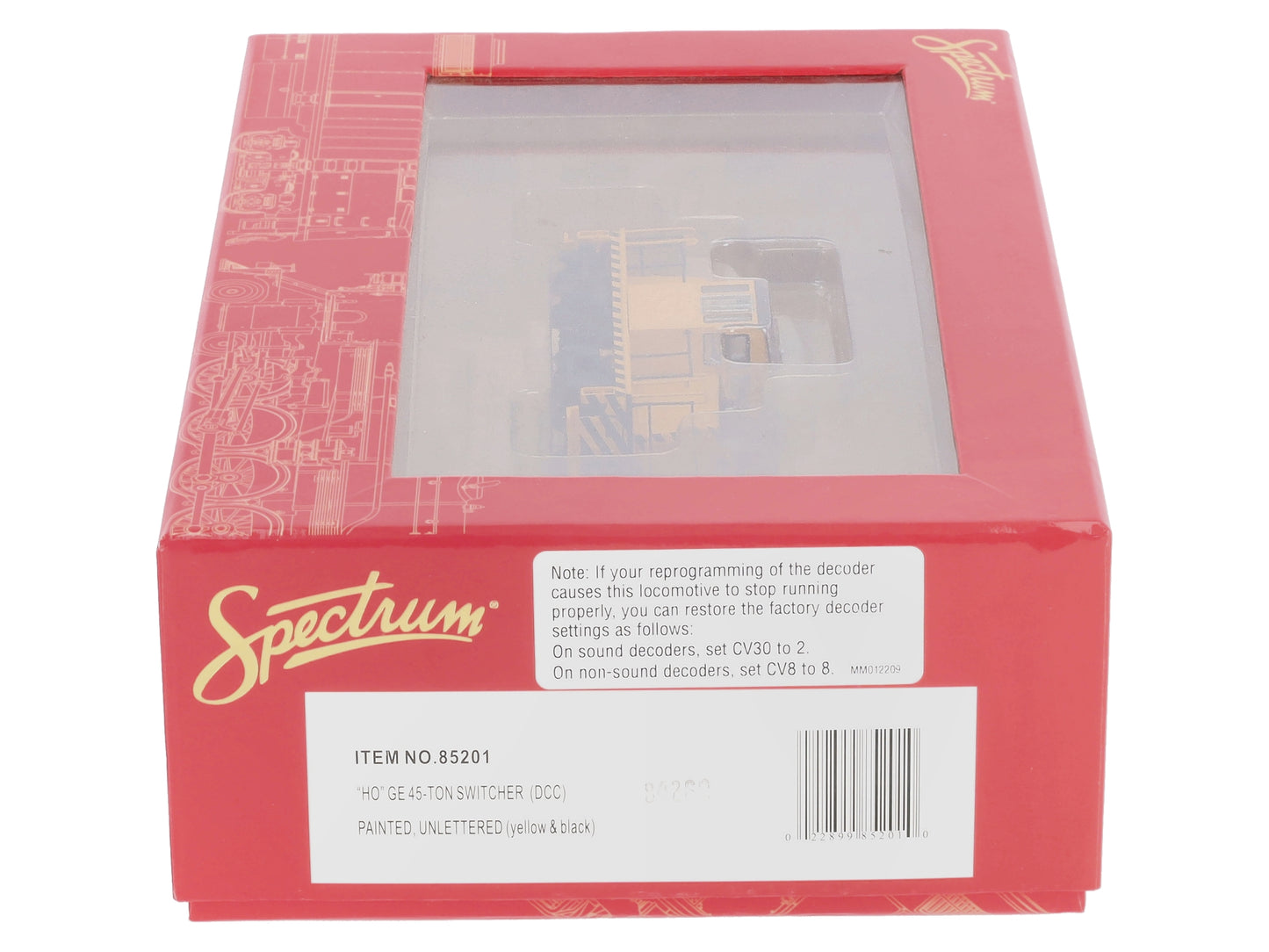 Bachmann 85201 HO Undecorated GE Center Cab 45-Ton Switcher with DCC
