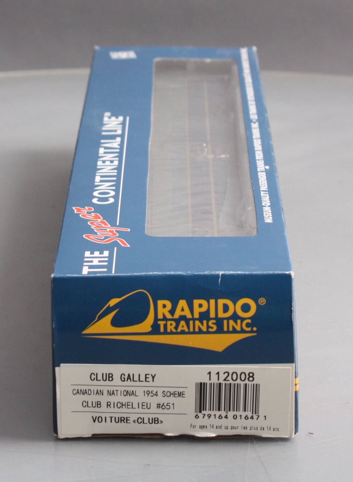 Rapido Trains 112008 HO Canadian National Club Galley Passenger Car #651