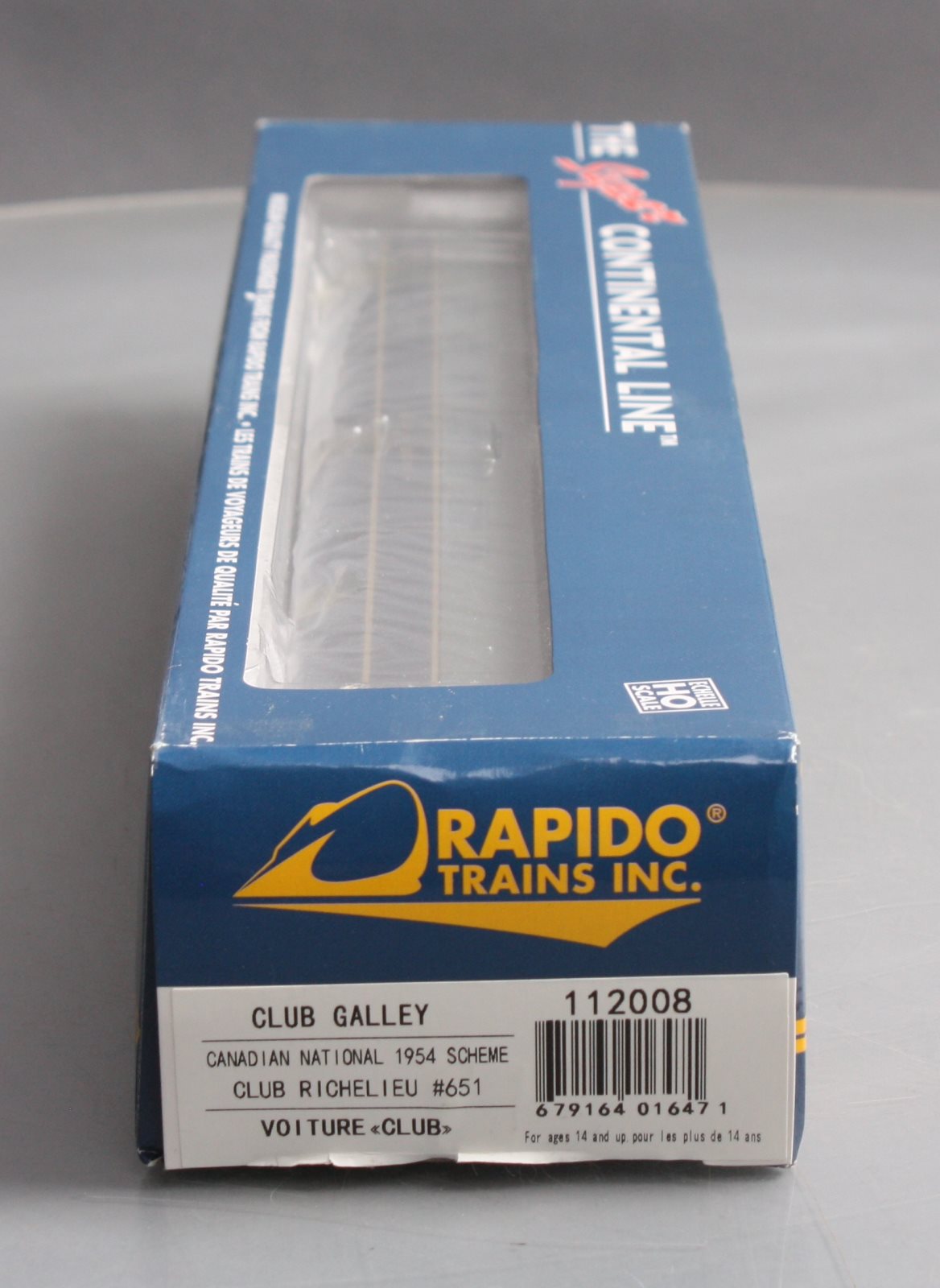 Rapido Trains 112008 HO Canadian National Club Galley Passenger Car #651