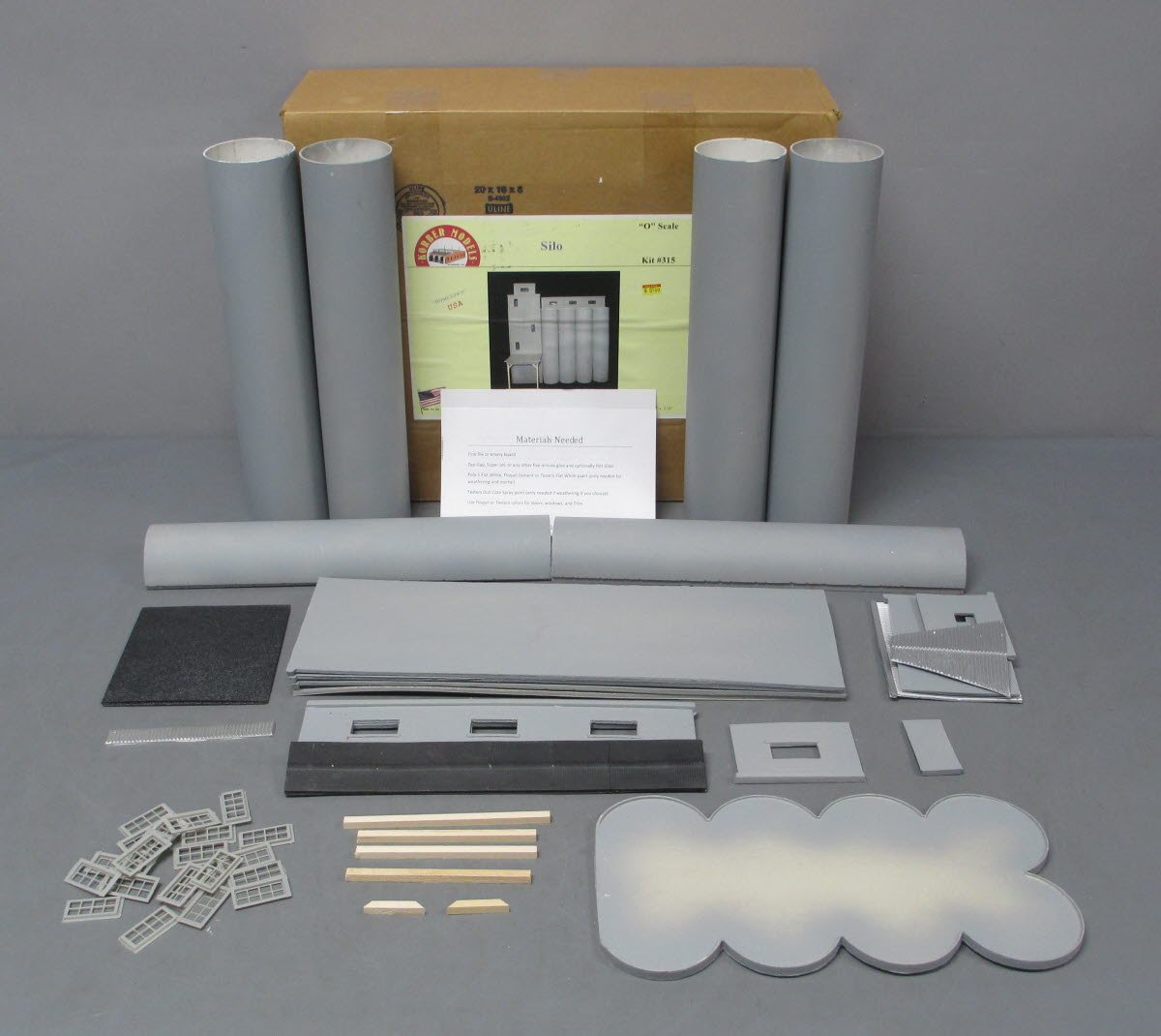 Korber 315 O Scale Grain Elevator with 8 Silos Building Kit