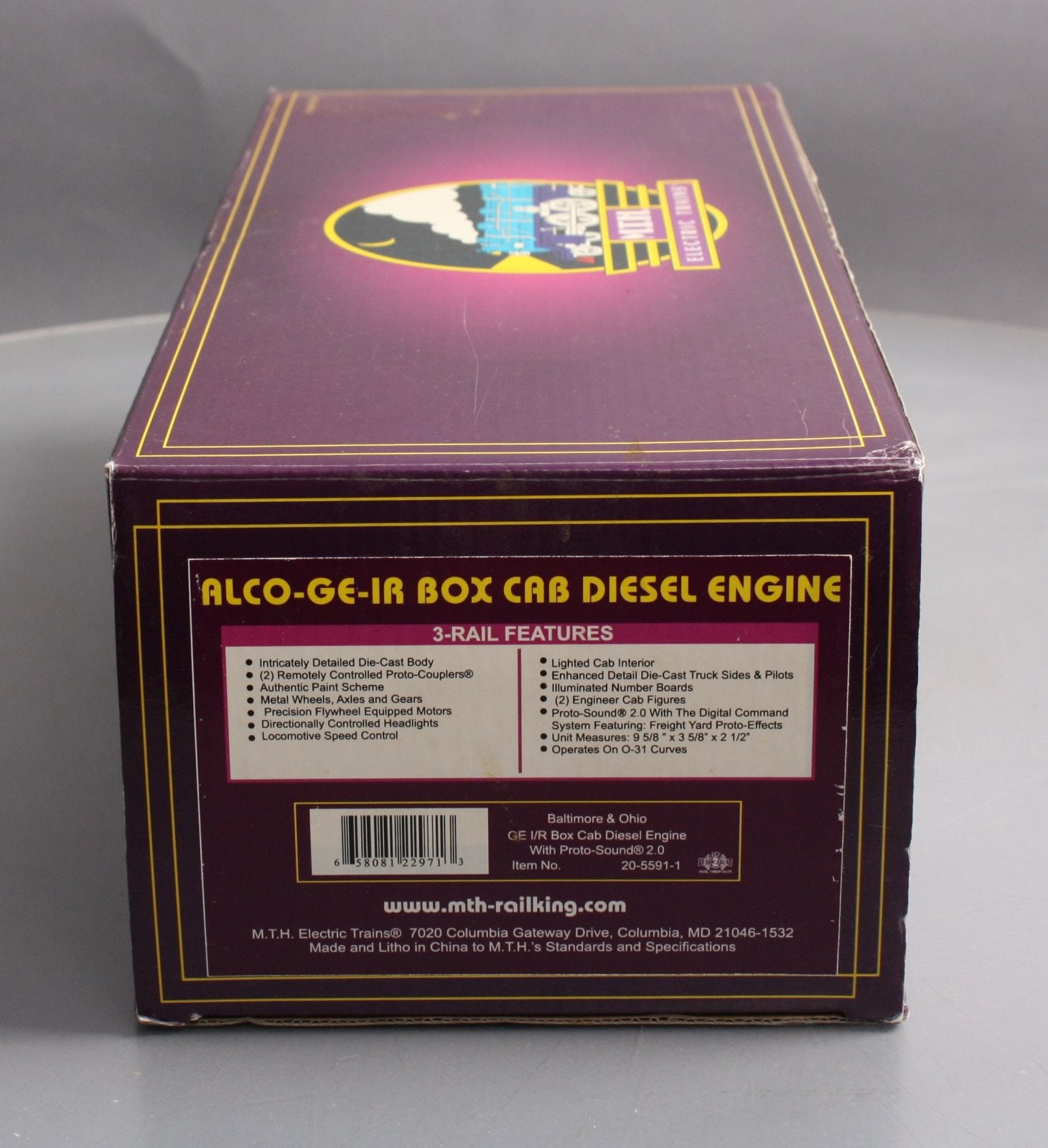 MTH 20-5591-1 O Gauge Baltimore & Ohio GE I/R Box Cab Diesel #1