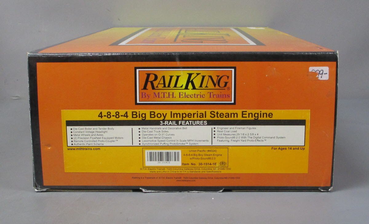 MTH 30-1514-1 UP 4-8-8-4 Big Boy Speciality O Gauge Steam Passenger Train Set