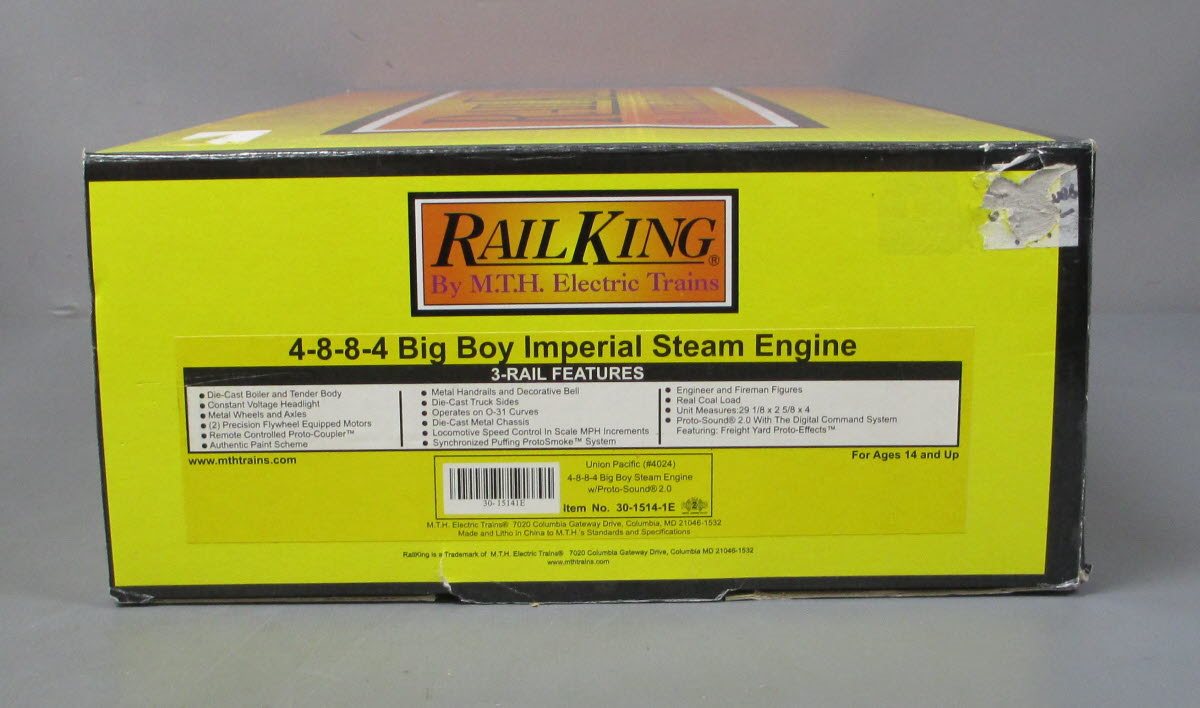 MTH 30-1514-1 UP 4-8-8-4 Big Boy Speciality O Gauge Steam Passenger Train Set