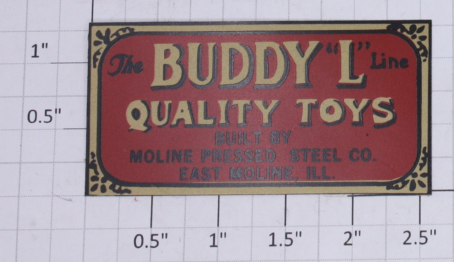 Buddy L BL-14X Buddy "L" Large Quality Toys Decal Sticker
