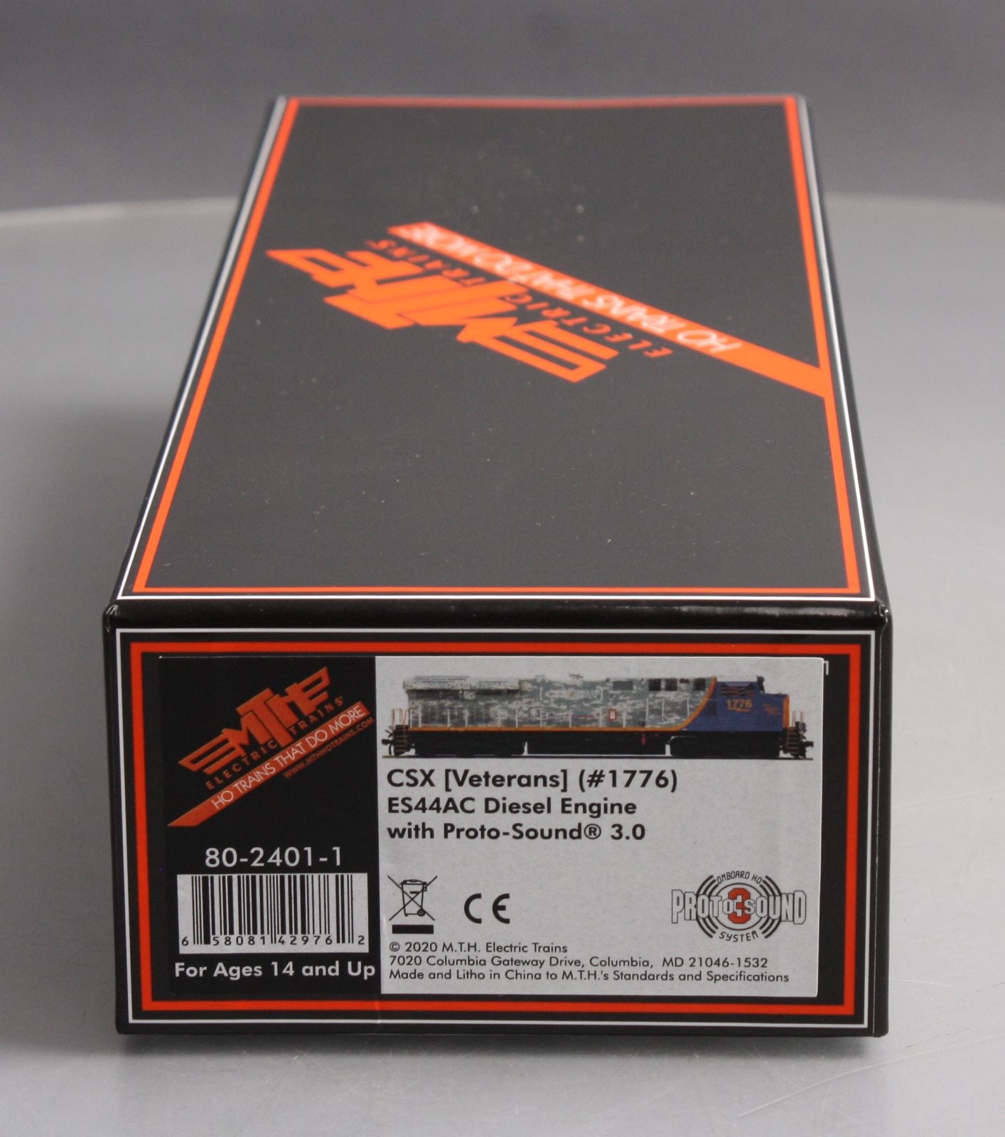 MTH 80-2401-1 HO CSX ES44AC Diesel Locomotive w/PS3 #1776