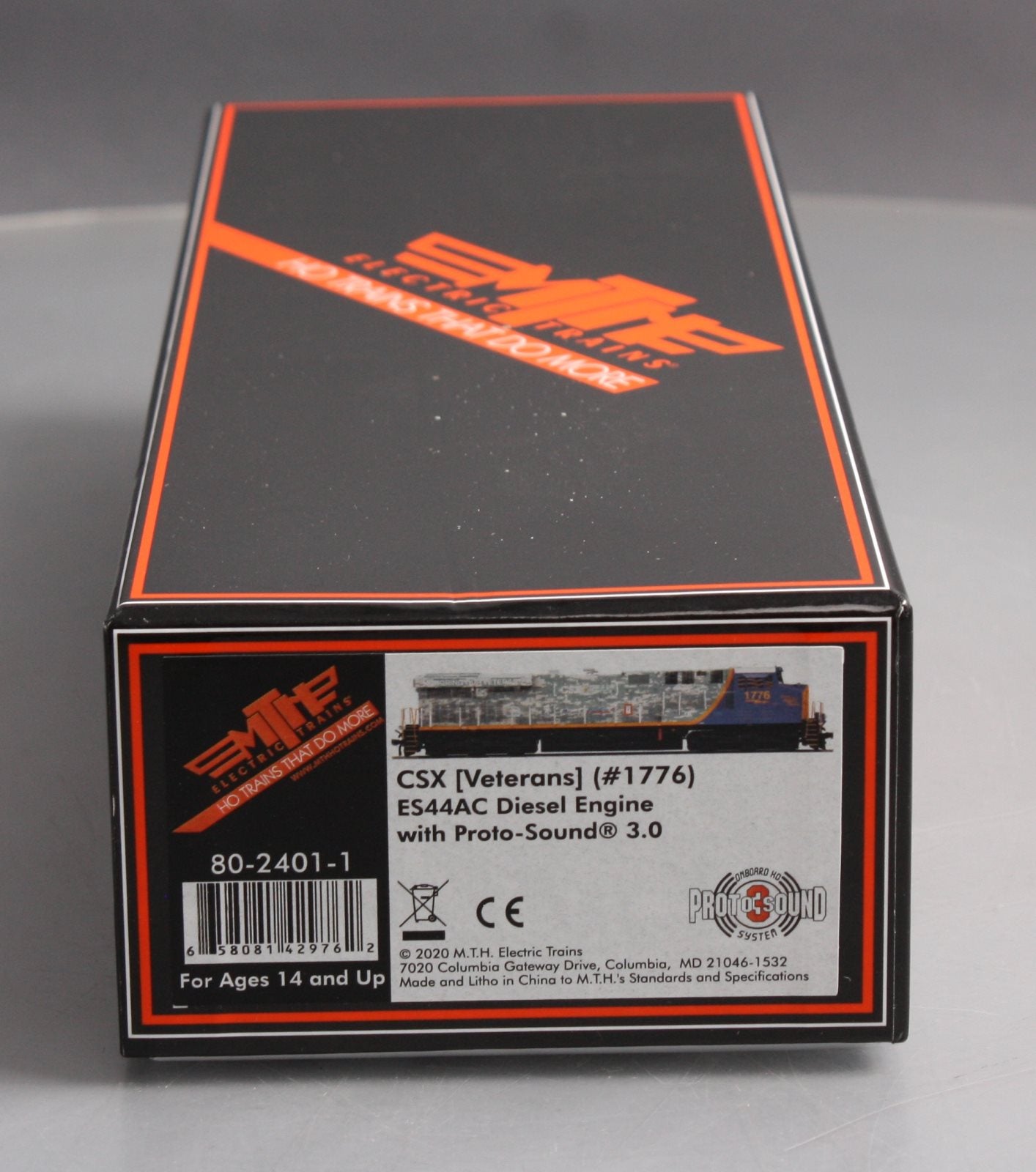 MTH 80-2401-1 HO CSX ES44AC Diesel Locomotive w/PS3 #1776