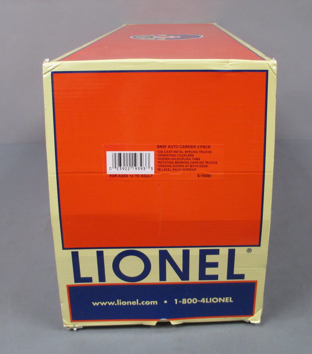 Lionel 6-19393 O BNSF 89' Autorack Cars (Set of 2)