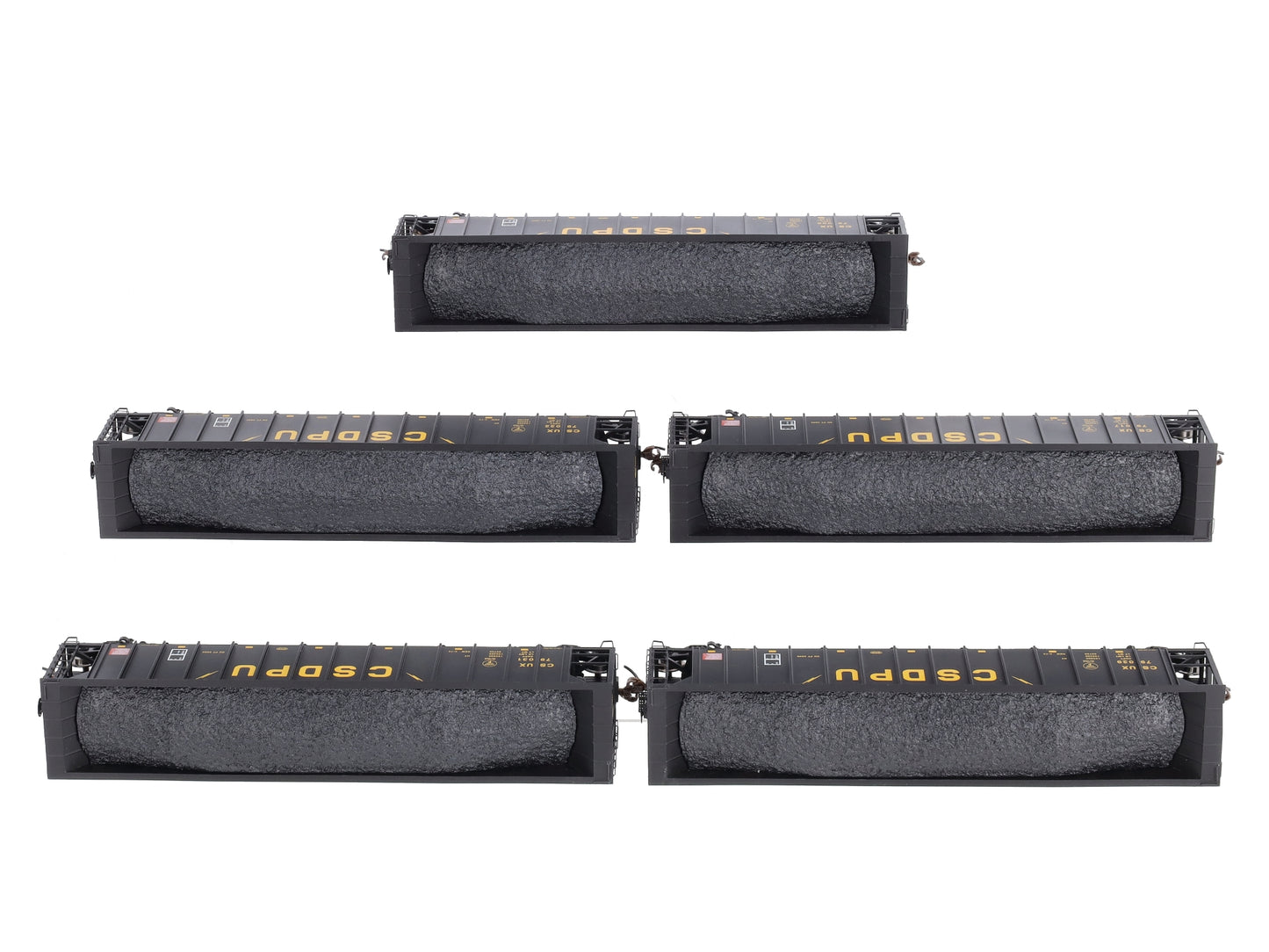 Athearn 98333 HO Scale CSDPU 5-Bay Rapid Discharge Hopper Set (Set of 5)