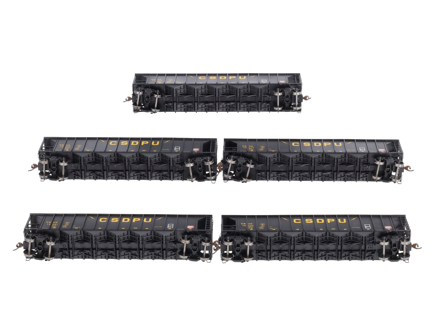Athearn 98333 HO Scale CSDPU 5-Bay Rapid Discharge Hopper Set (Set of 5)