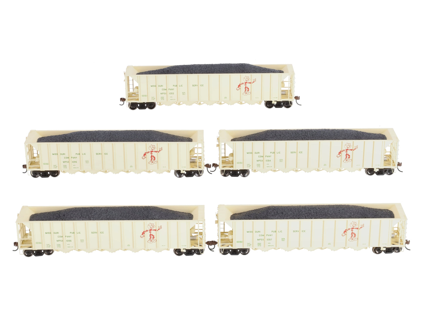 Athearn 98348 HO Scale MPS 5-Bay Rapid Discharge Hopper Set (Set of 5)
