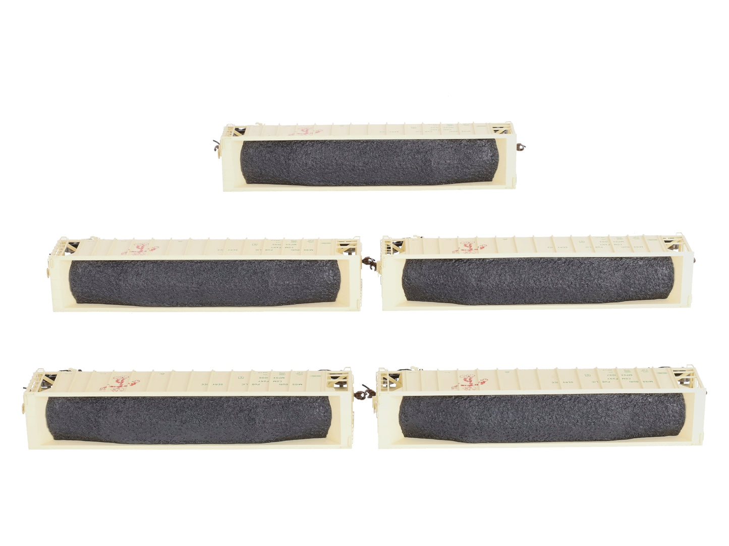 Athearn 98348 HO Scale MPS 5-Bay Rapid Discharge Hopper Set (Set of 5)