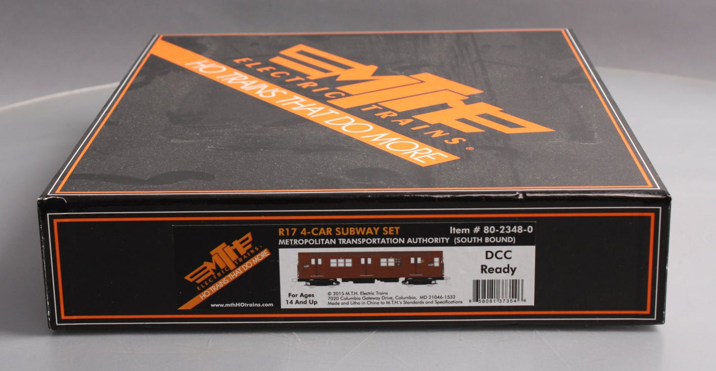 MTH 80-2348-0 HO MTA R-17 4-Car Subway Set DCC Ready (Set of 4)