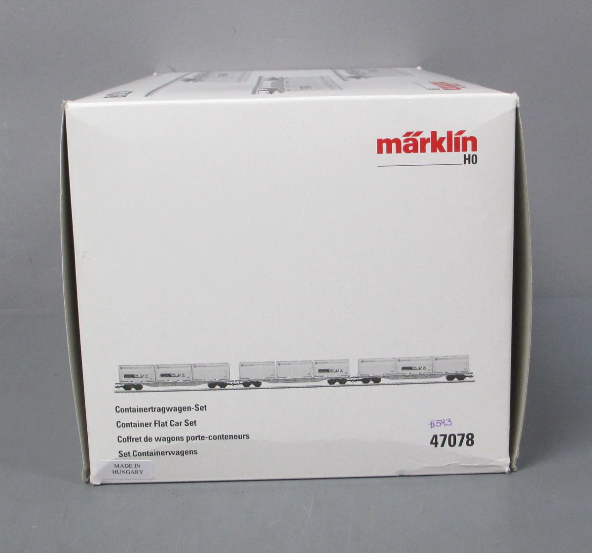 Marklin 47078 HO Scale SBB Cargo Contnr 3-Car Set