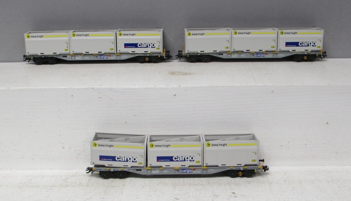 Marklin 47078 HO Scale SBB Cargo Contnr 3-Car Set