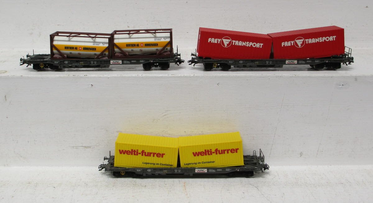 Marklin 47456 HO Scale Deep Well Flat Car 3 Pack