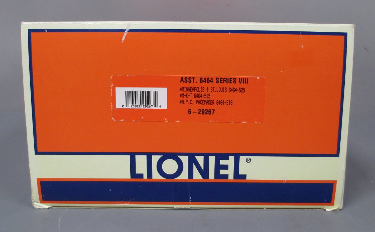 Lionel 6-29267 O Gauge 6464 Series VIII Boxcars (Set of 3)