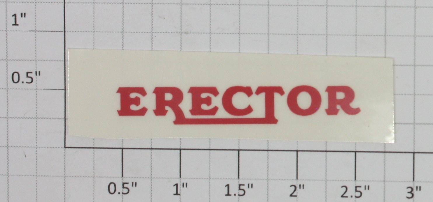 Gilbert 1931-99 Red and White Decal Hudson Erector Locomotive