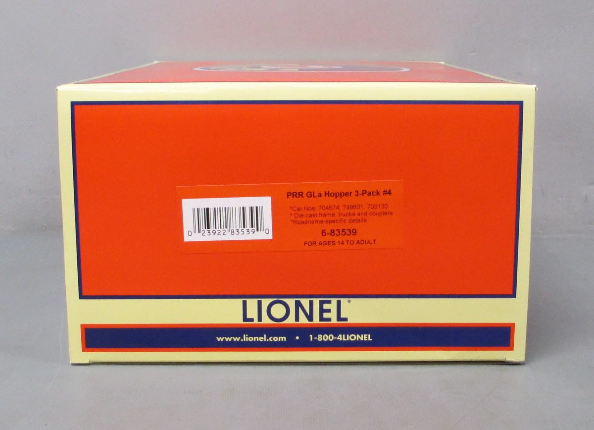 Lionel 6-83539 O Gauge Pennsylvania GLa 2-Bay Hoppers w/Load (Set of 3)