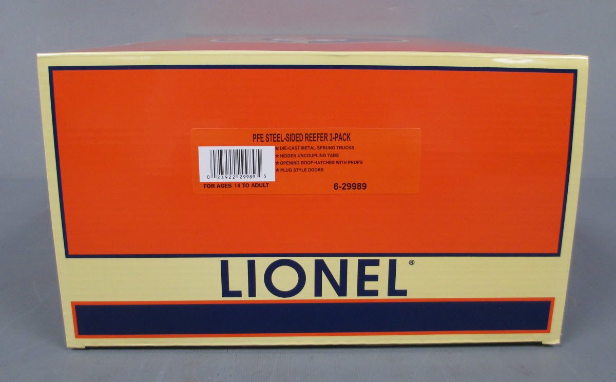 Lionel 6-29989 PFE Scale Steel Sided Reefer 3-Pack