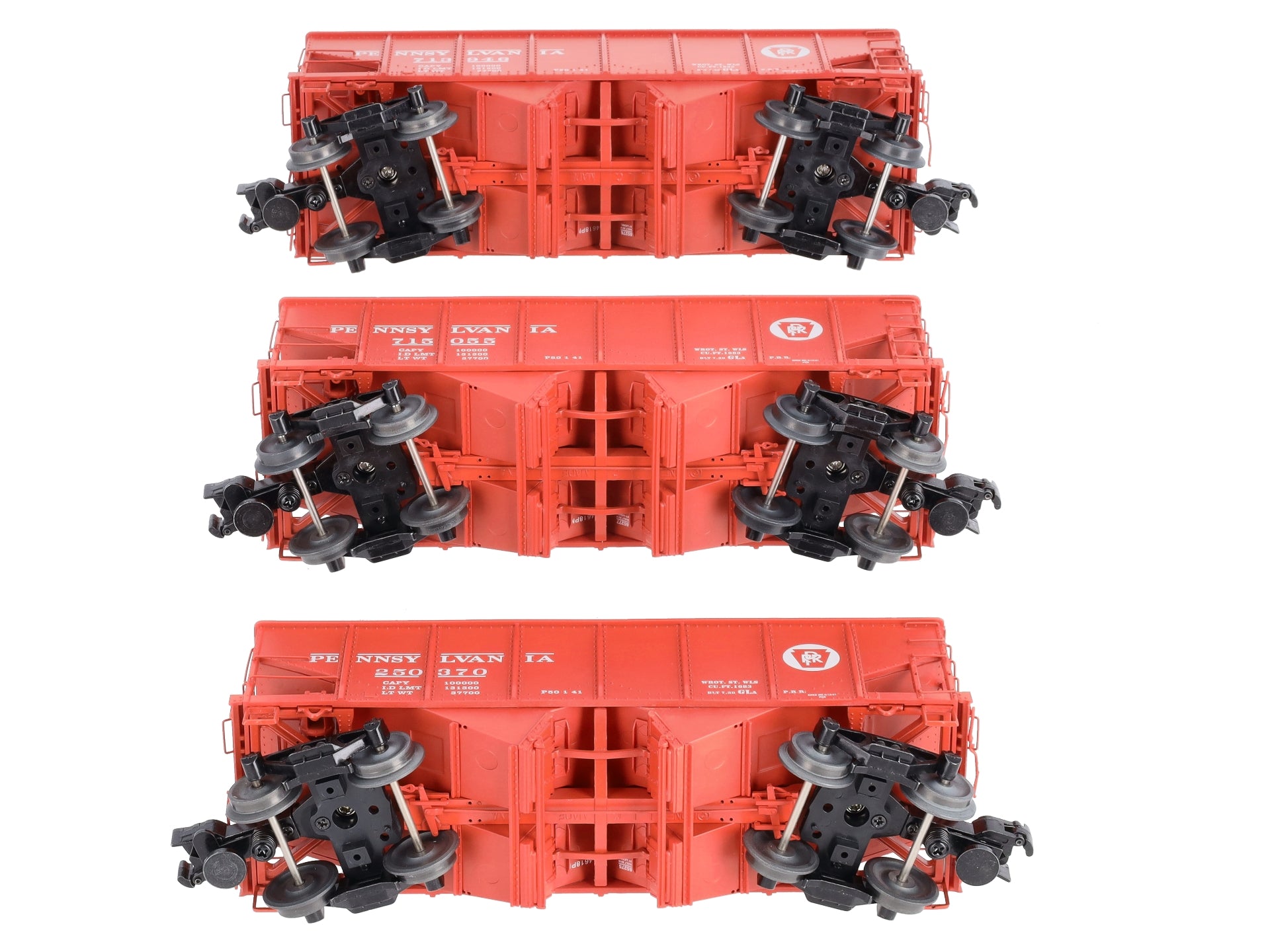 Lionel 6-85274 O Gauge Pennsylvania GLA 2-Bay Hopper w/ Coal Load (Set of 3)