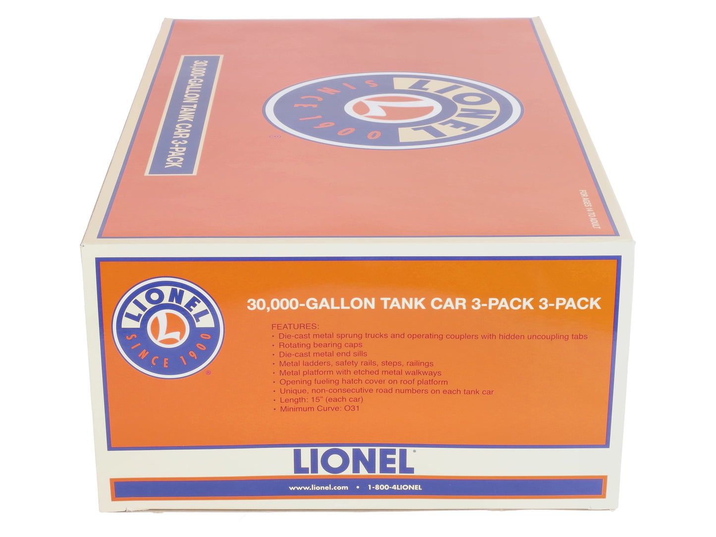 Lionel 1926770 O GATX 30K Tank Car (Pack of 3)