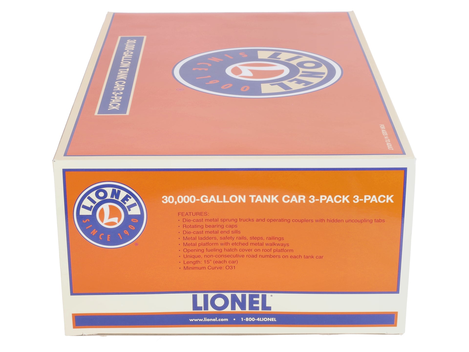 Lionel 1926770 O GATX 30K Tank Car (Pack of 3)