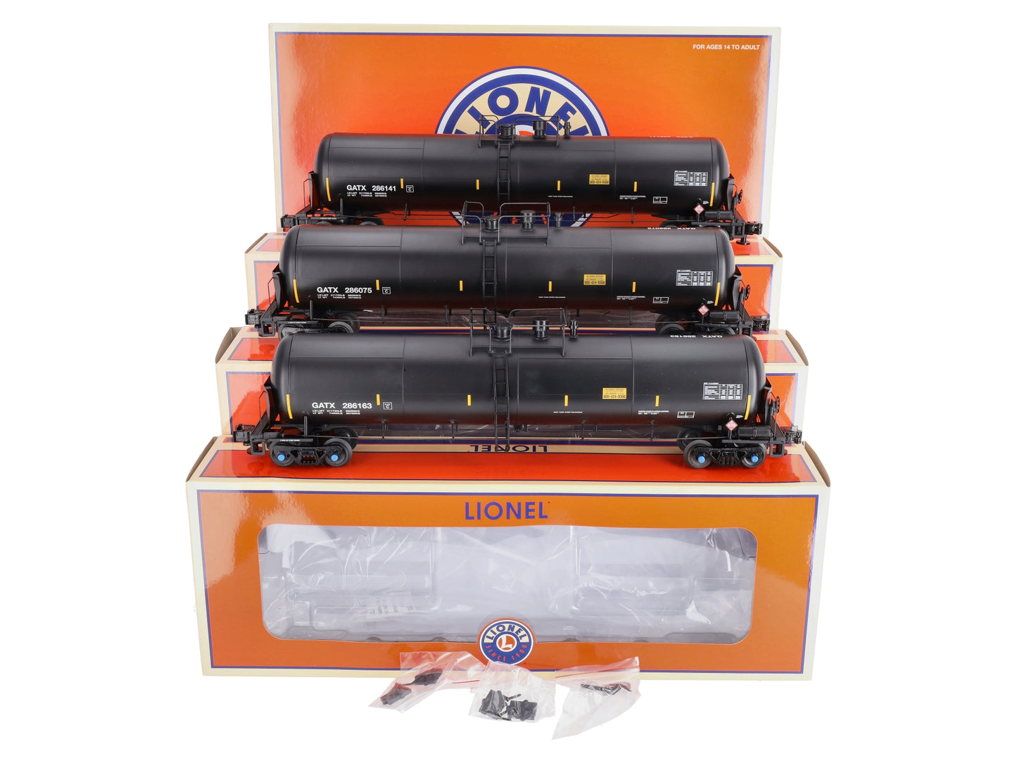 Lionel 1926770 O GATX 30K Tank Car (Pack of 3)