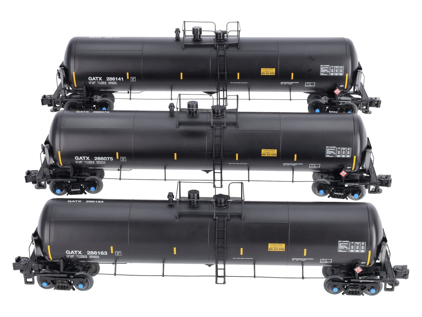 Lionel 1926770 O GATX 30K Tank Car (Pack of 3)